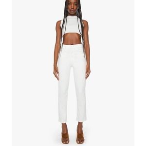 Women's White Straight Leg Jeans